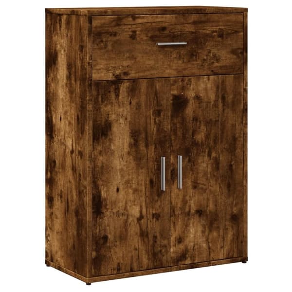 vidaXL Skjenk røkt eik 60x30x84 cm konstruert tre