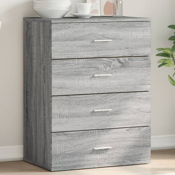 vidaXL Skänk grå sonoma 60x39x80 cm konstruerat trä