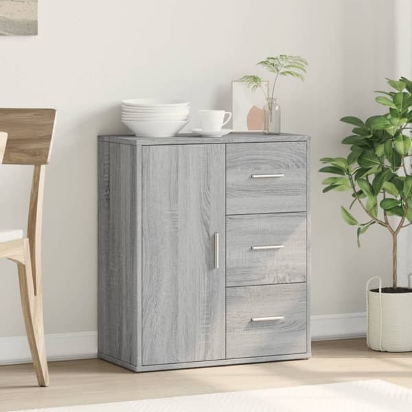 vidaXL skænk 60x31x70 cm konstrueret træ grå sonoma-eg