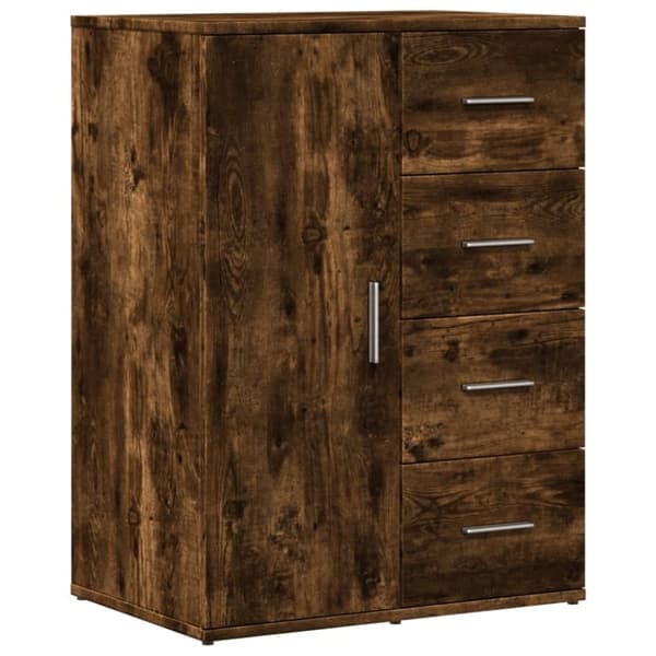 vidaXL Skjenk røkt eik 59x39x80 cm konstruert tre