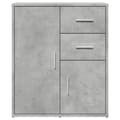 Pikkukuva 4 / 11: vidaXL Senkki betoninharmaa 60x31x70 cm tekninen puu