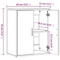 Pikkukuva 9 / 11: vidaXL Senkit 2 kpl Sonoma-tammi 60x31x70 cm tekninen puu