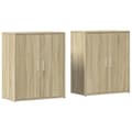 Pikkukuva 1 / 11: vidaXL Senkit 2 kpl Sonoma-tammi 60x31x70 cm tekninen puu