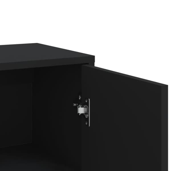 vidaXL skænk 60x31x84 cm konstrueret træ sort