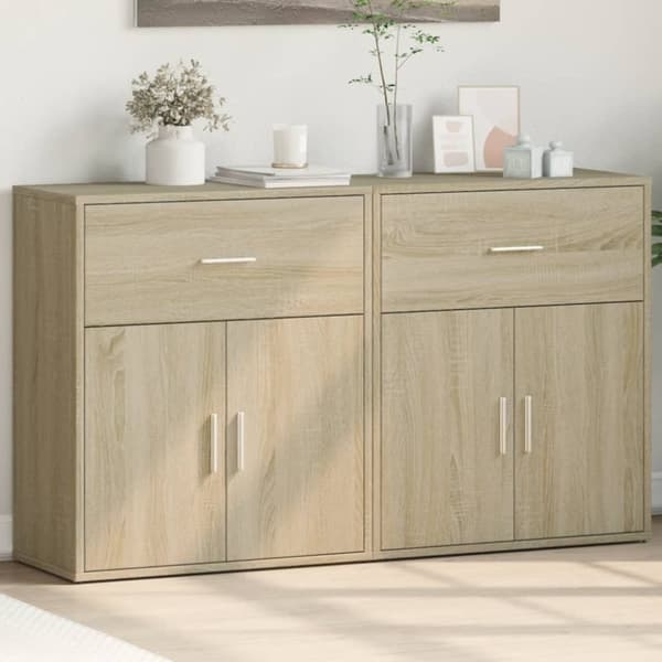 vidaXL Senkit 2 kpl Sonoma-tammi 60x31x70 cm tekninen puu