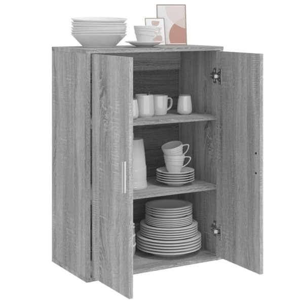 vidaXL skænk 60x31x84 cm konstrueret træ grå sonoma-eg