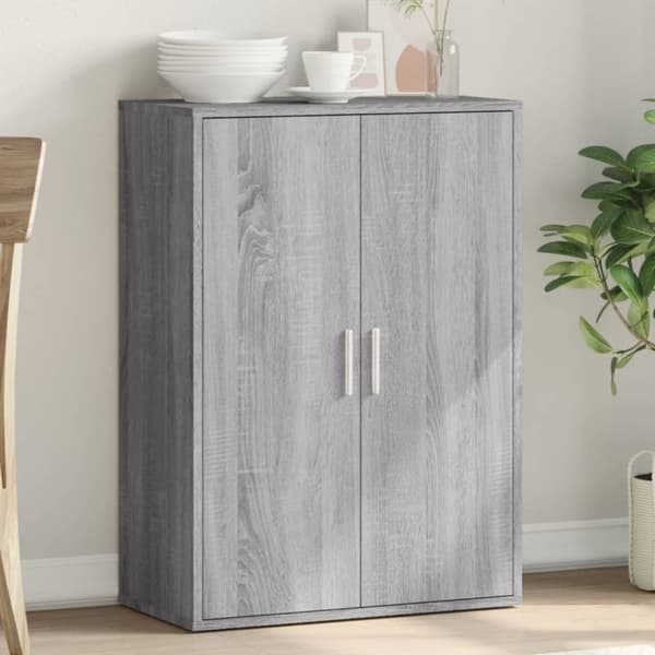 vidaXL skænk 60x31x84 cm konstrueret træ grå sonoma-eg
