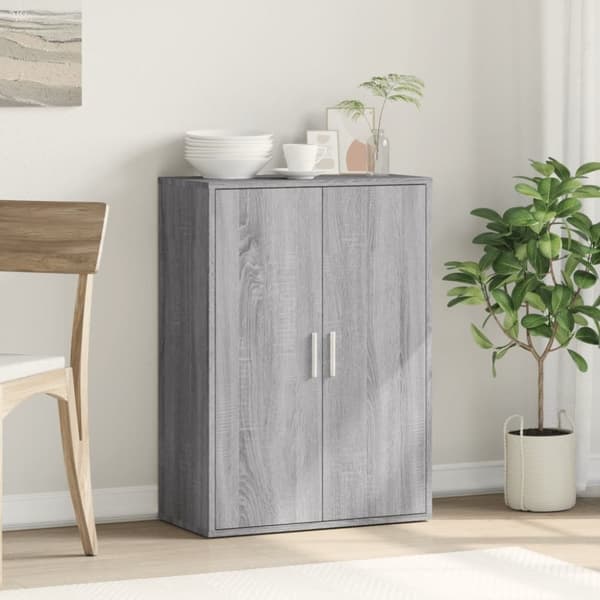vidaXL skænk 60x31x84 cm konstrueret træ grå sonoma-eg