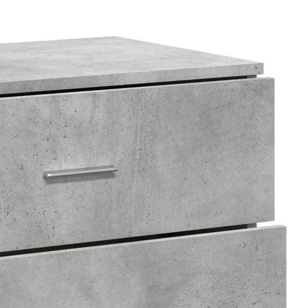 vidaXL Senkit 2 kpl betoninharmaa 60x39x80 cm tekninen puu