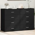Miniatyrbilde 11 av 11: vidaXL Skjenker 2 stk svart 60x39x80 cm konstruert tre