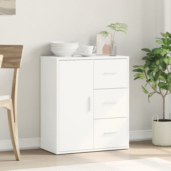 vidaXL skænk 60x31x70 cm konstrueret træ hvid