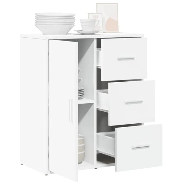 vidaXL Skänk vit 60x31x70 cm konstruerat trä