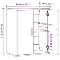 Pikkukuva 9 / 11: vidaXL Senkit 2 kpl betoninharmaa 60x31x70 cm tekninen puu