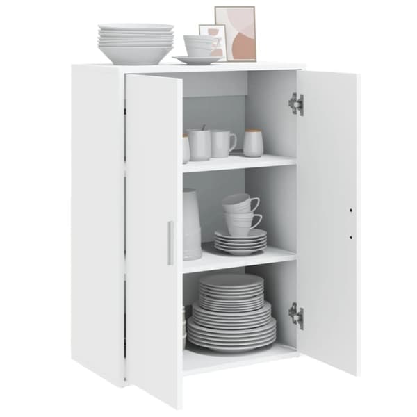 vidaXL skab 60x31x84 cm konstrueret træ hvid