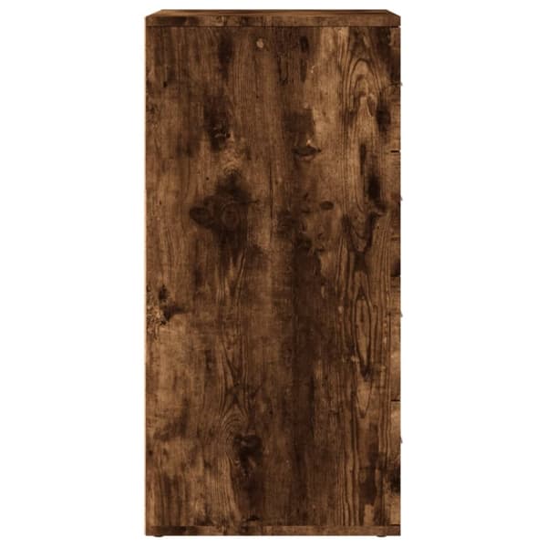 vidaXL Skänkar 2 st rökfärgad ek 60x39x80 cm konstruerat trä