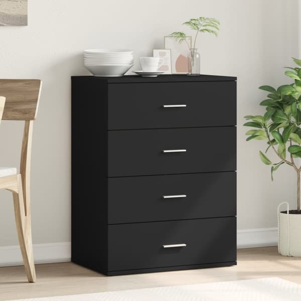 vidaXL skænk 60x39x80 cm konstrueret træ sort