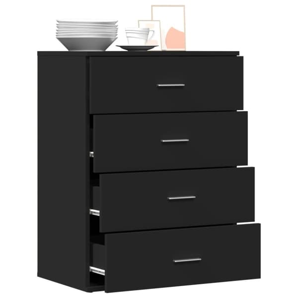 vidaXL Skänk svart 60x39x80 cm konstruerat trä