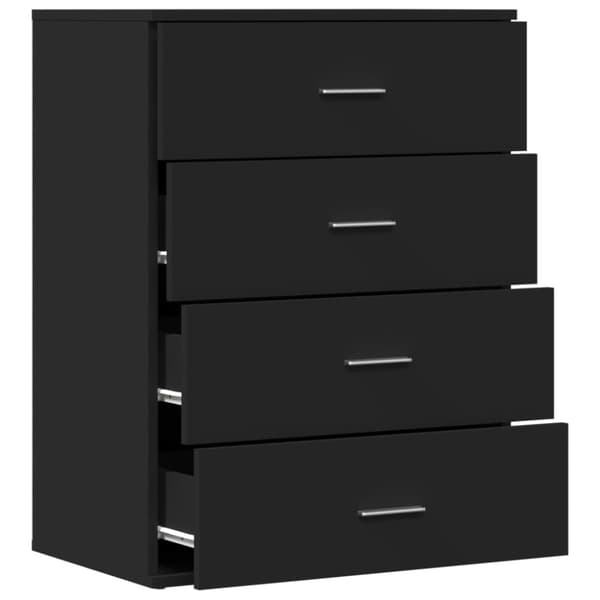 vidaXL Skänk svart 60x39x80 cm konstruerat trä