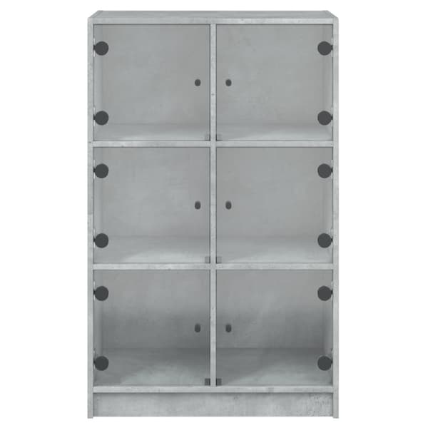 vidaXL skab med låger 68x37x109 cm konstrueret træ betongrå