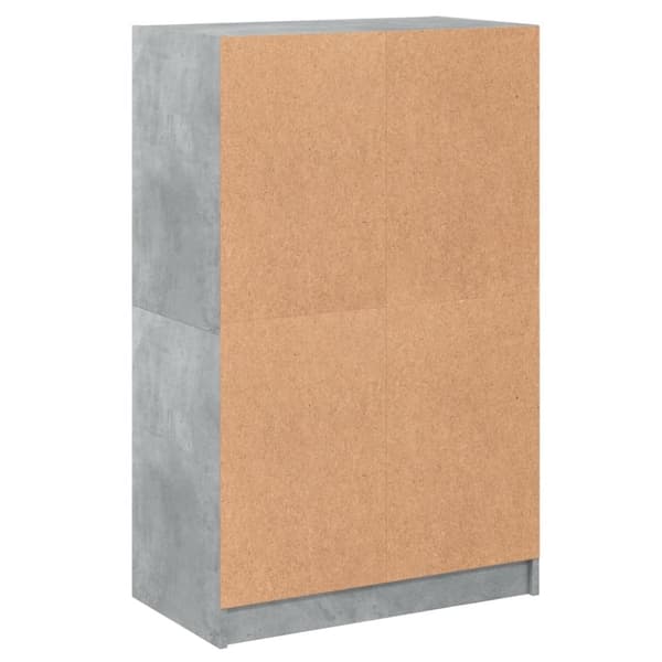 vidaXL skab med låger 68x37x109 cm konstrueret træ betongrå