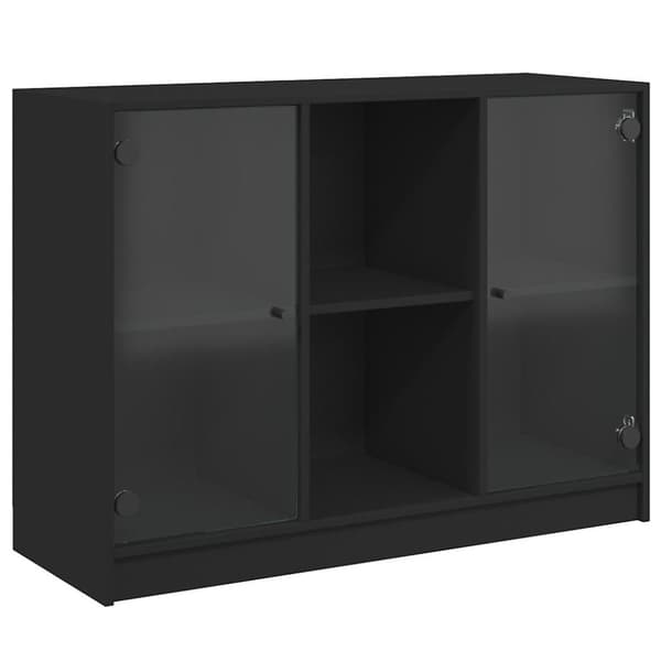 vidaXL skænk 102x37x75,5 cm konstrueret træ sort