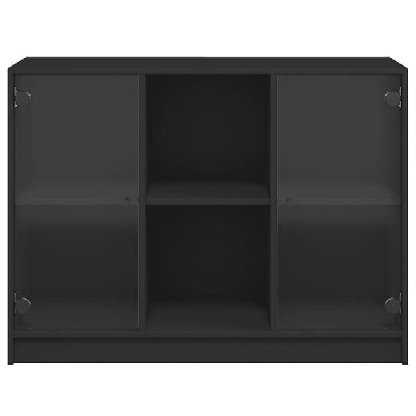 vidaXL skænk 102x37x75,5 cm konstrueret træ sort