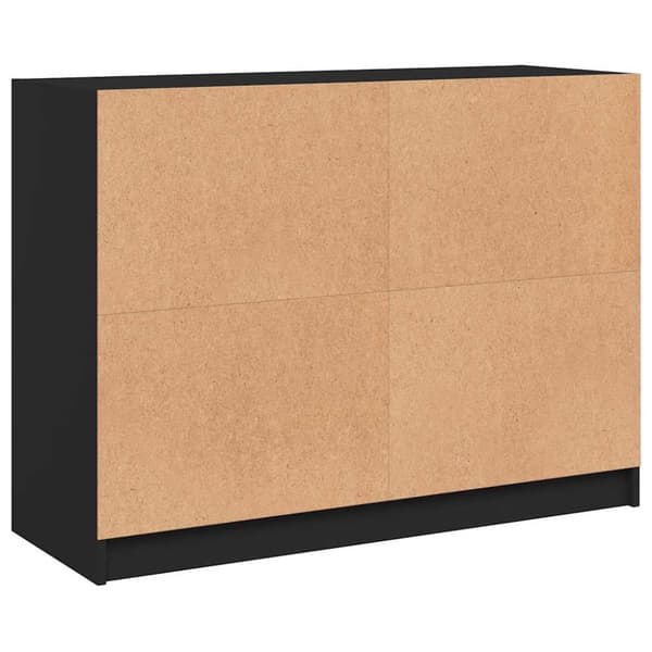 vidaXL skænk 102x37x75,5 cm konstrueret træ sort