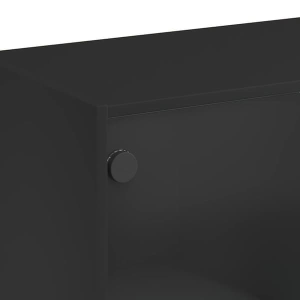vidaXL skænk 102x37x75,5 cm konstrueret træ sort