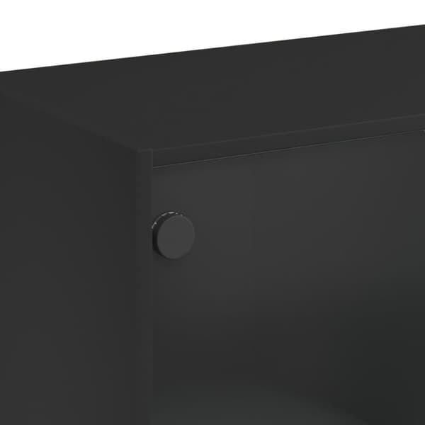 vidaXL Highboard med dører svart 68x37x109 cm konstruert tre