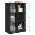 Miniatyrbillede 3 af 11: vidaXL skab med låger 68x37x109 cm konstrueret træ sort