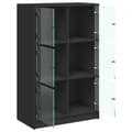Miniatyrbillede 5 af 11: vidaXL skab med låger 68x37x109 cm konstrueret træ sort