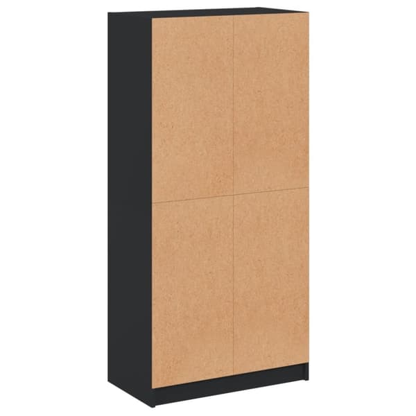 vidaXL Highboard med dører svart 68x37x142 cm konstruert tre