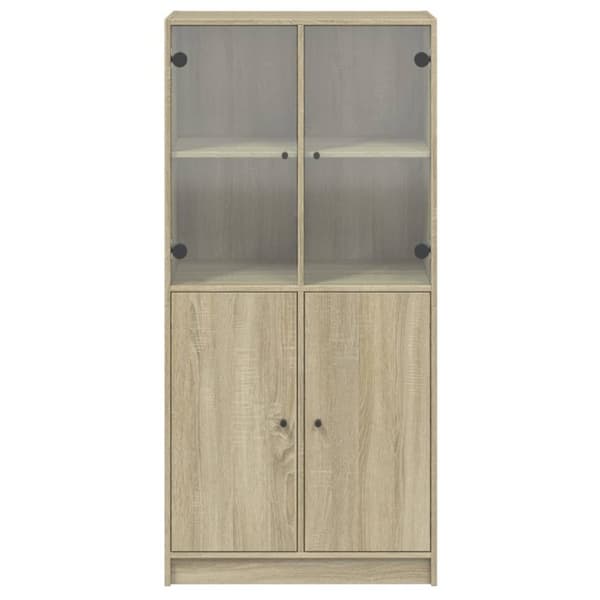 vidaXL Highboard med dører sonoma eik 68x37x142 cm konstruert tre