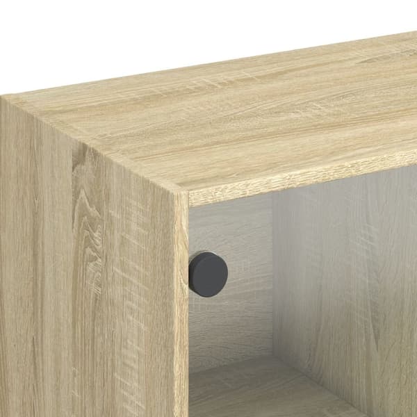 vidaXL Highboard med dører sonoma eik 68x37x142 cm konstruert tre