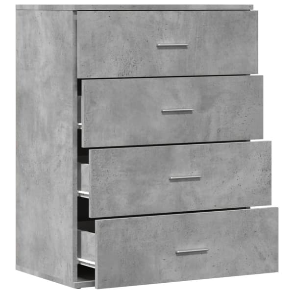 vidaXL Senkki betoninharmaa 60x39x80 cm tekninen puu