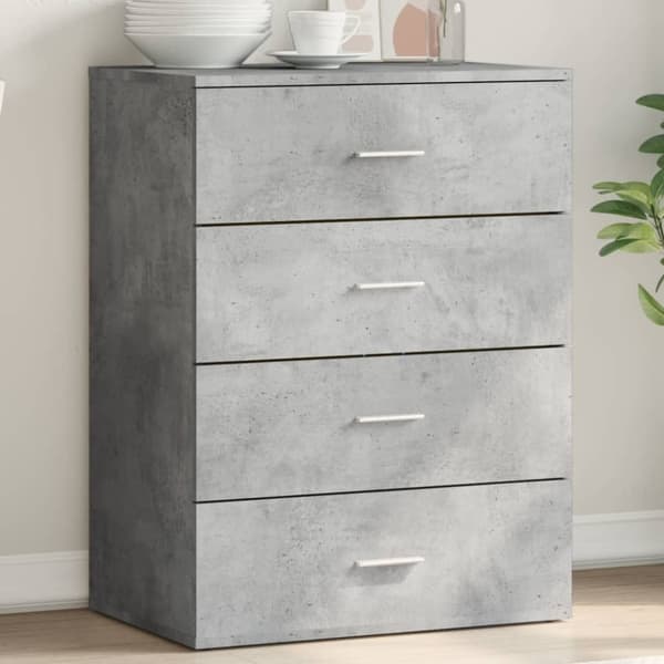 vidaXL Senkki betoninharmaa 60x39x80 cm tekninen puu
