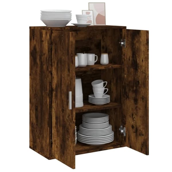 vidaXL skænk 60x31x84 cm konstrueret træ røget egetræsfarve