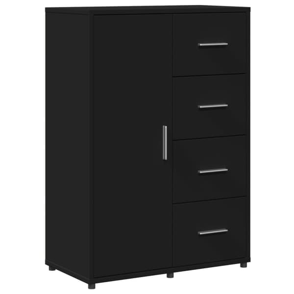 vidaXL skænk 60x31x84 cm konstrueret træ sort