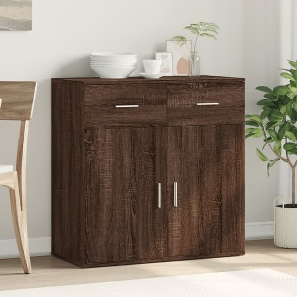 vidaXL Skänk brun ek 79x38x80 cm konstruerat trä