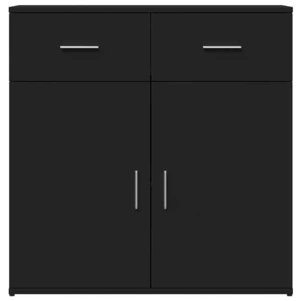 vidaXL skænke 2 stk. 79x38x80 cm konstrueret træ sort