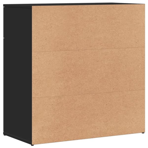vidaXL skænke 2 stk. 79x38x80 cm konstrueret træ sort