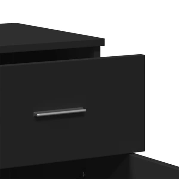 vidaXL skænke 2 stk. 79x38x80 cm konstrueret træ sort