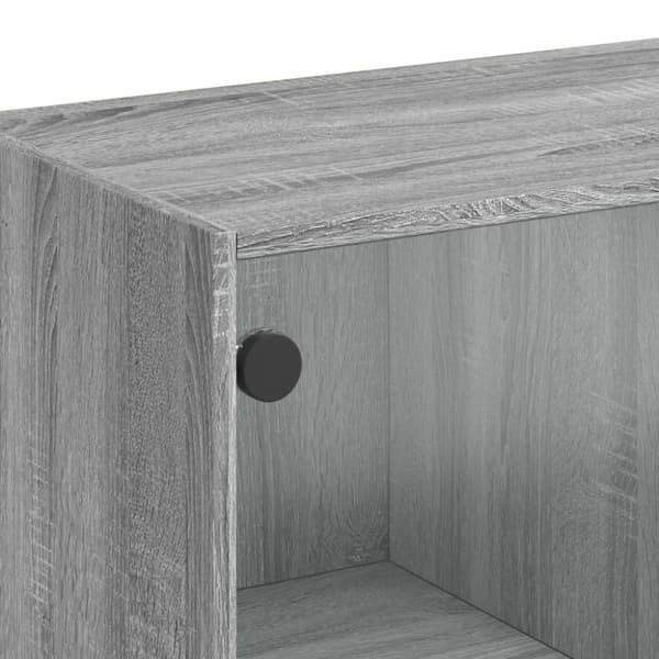 vidaXL skab med låger 68x37x142 cm konstrueret træ grå sonoma-eg