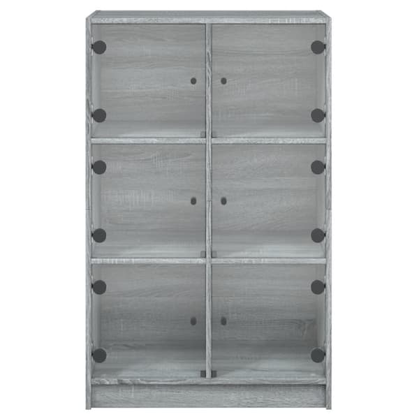 vidaXL Highboard med dører grå sonoma 68x37x109 cm konstruert tre