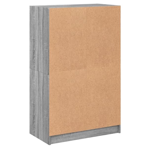 vidaXL Highboard med dører grå sonoma 68x37x109 cm konstruert tre