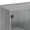 Miniatyrbilde 9 av 11: vidaXL Highboard med dører grå sonoma 68x37x109 cm konstruert tre