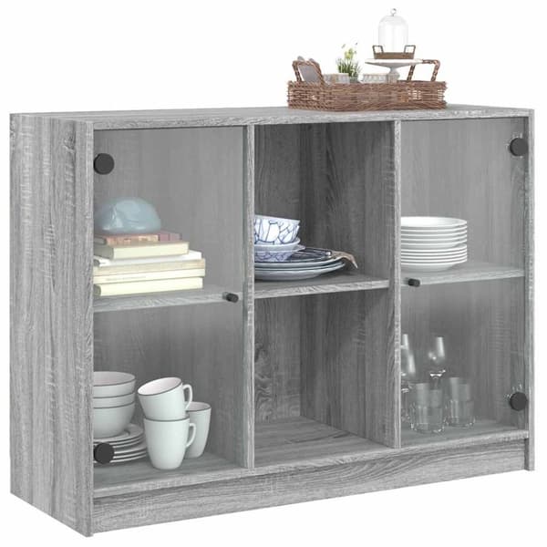 vidaXL Senkki harmaa Sonoma 102x37x75,5 cm tekninen puu