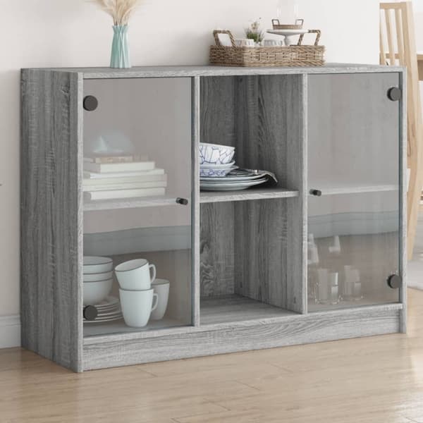 vidaXL Senkki harmaa Sonoma 102x37x75,5 cm tekninen puu