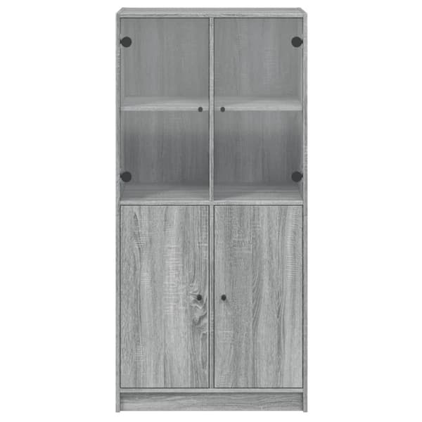 vidaXL Highboard med dører grå sonoma 68x37x142 cm konstruert tre