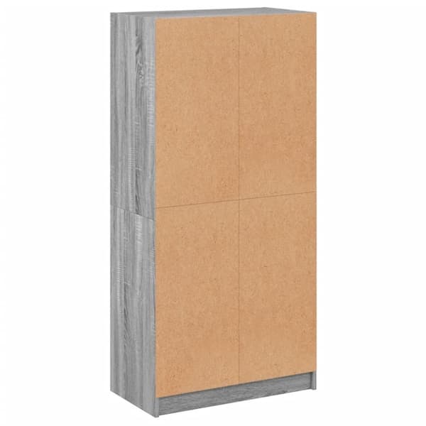 vidaXL Highboard med dører grå sonoma 68x37x142 cm konstruert tre